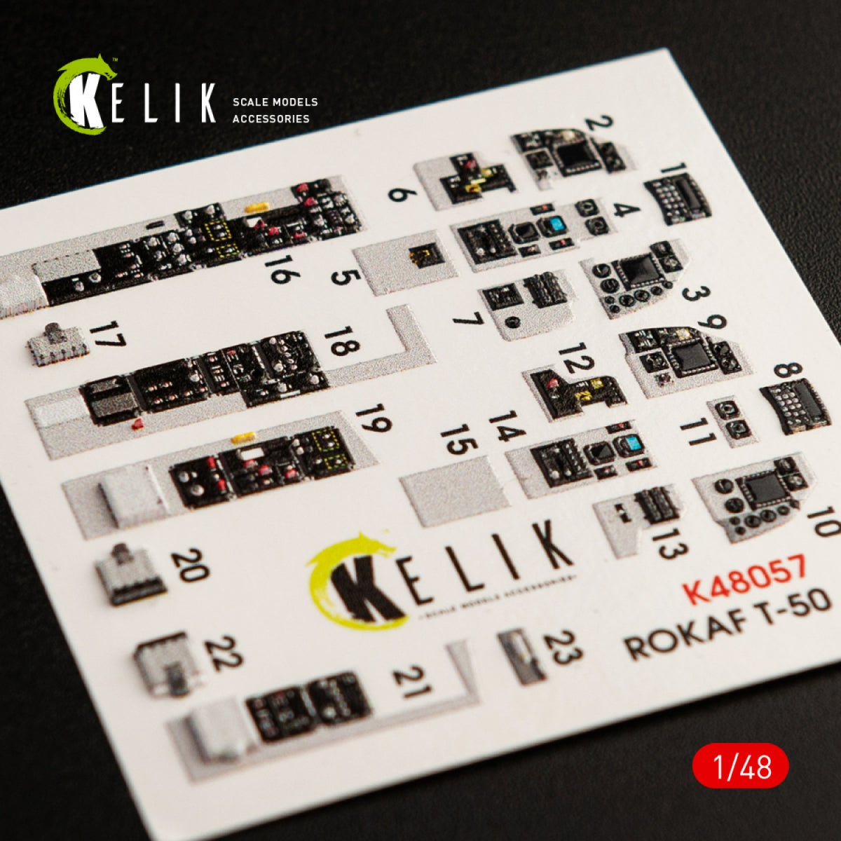 KELIK K48057 Décalcomanies 3D pour intérieur du T-50 ROKAF, pour maquette Academy au 1/48 – immagine 2