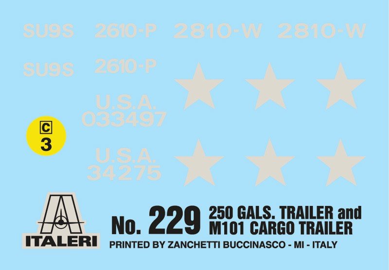 ITALERI 0229 Remorque-citerne 250 gal.s (1/35) – image 3