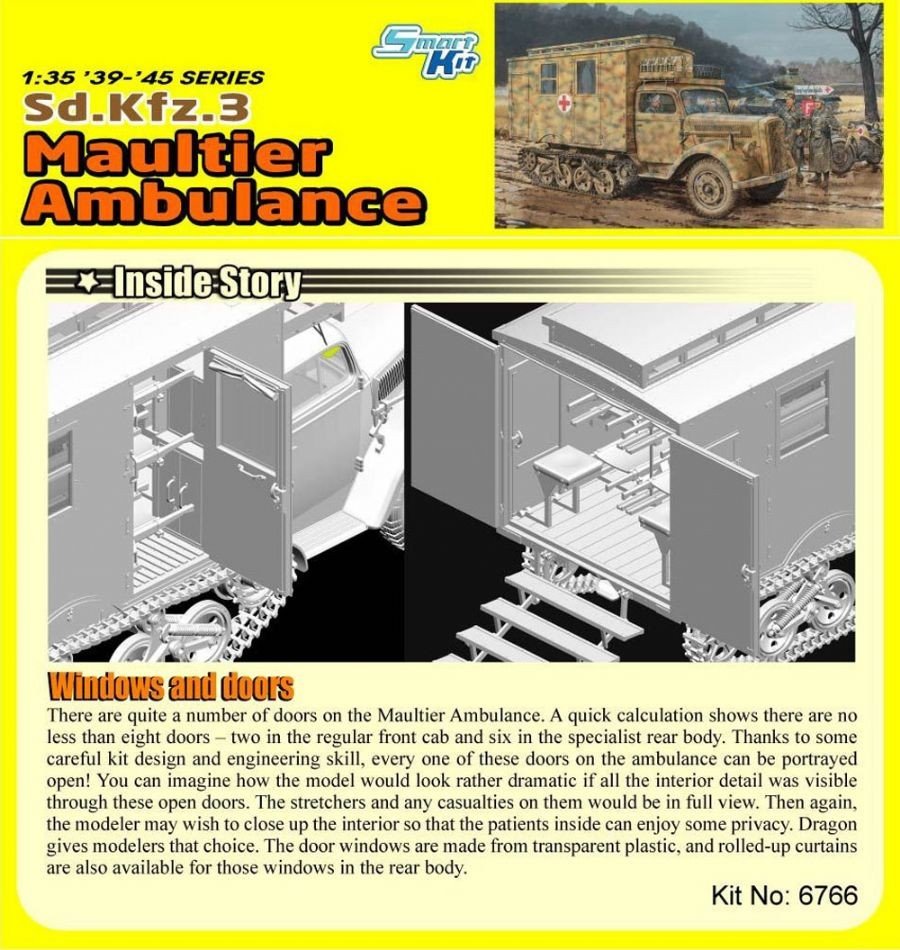 Dragon 6766 Sd.Kfz.3 Ambulance Maultier (1/35) – Bild 3