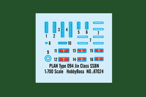 Hobby Boss 87025 PLAN Type 094A SNLE de classe Jin 1/700 – image 4