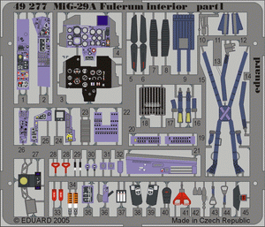 Intérieur du MiG-29A Fulcrum Eduard 49277, échelle 1/48, Academy