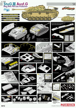 Cyber ​​​​Hobby 6412 StuG.III Ausf.G Mai 1944 Production Mi-Tardive (1/35) – immagine 2