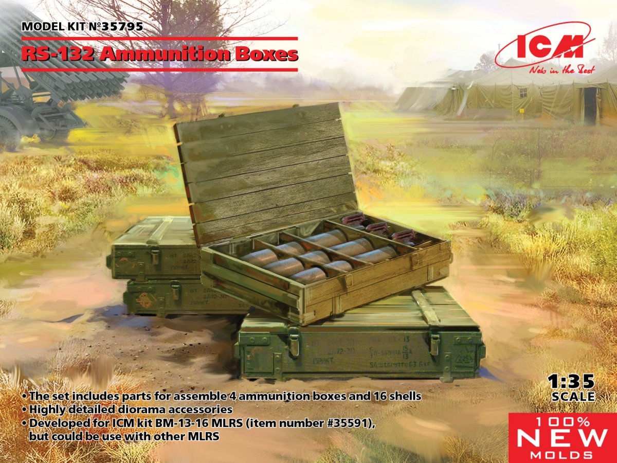 Boîtes de munitions ICM 35795 RS-132 1/35