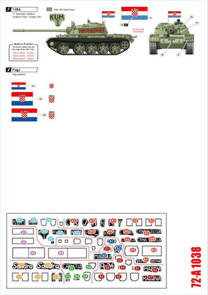 Star Decals 72-A1038 CRO-ARMY #2. Rat Domovinski / Guerre de la Patrie 1991-95 1/72  – Bild 2