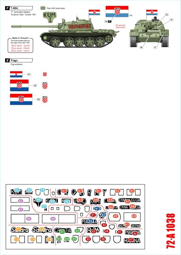 Star Decals 72-A1038 CRO-ARMY #2. Rat Domovinski / Guerre de la Patrie 1991-95 1/72  – Bild 2