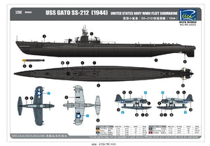 Maquettes Rich Models 20002 USS Gato SS-212 1944 + OS2U Kingfisher 1/200  – immagine 2