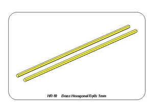 Tiges hexagonales en laiton Aber HR-10, longueur 1,0 mm, 245 mm x 2 pièces. – imagen 3