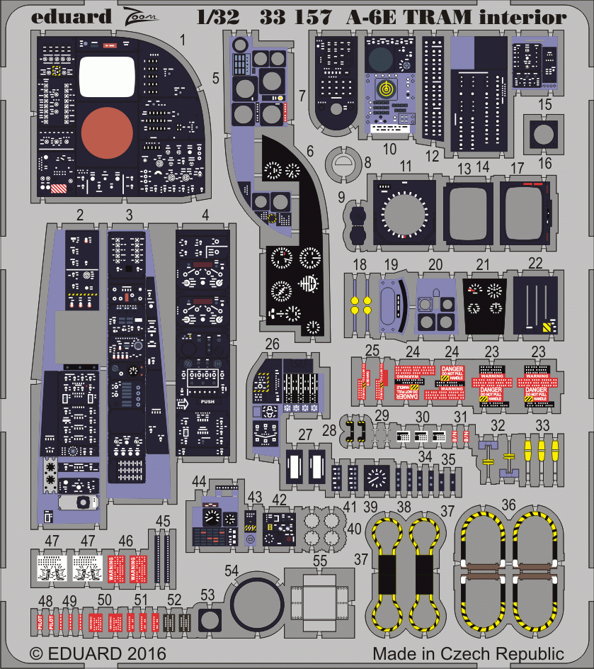 Intérieur du tram A-6E Eduard 33157 TRUMPETER 1/32