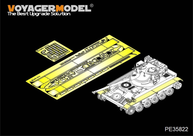 Garde-boues Voyager Model PE35822 pour char léger français moderne AMX-13/75, compatibles avec les maquettes TAKOM 2036 et 2038 au 1/35 