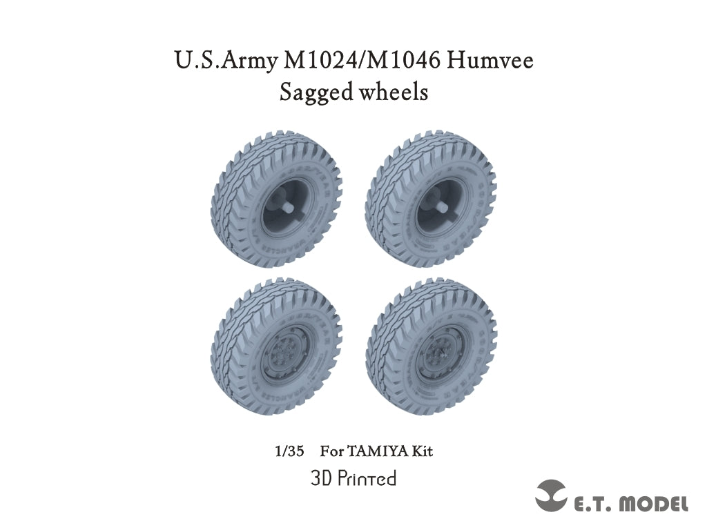 ET Model P35-168 Humvee M1024/M1046 moderne américain, roues affaissées, échelle 1/35