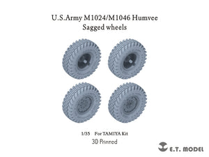 ET Model P35-168 Humvee M1024/M1046 moderne américain, roues affaissées, échelle 1/35