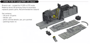 Maquette Eduard 672365 P-51D-15+ cockpit (impression Eduard, échelle 1/72)