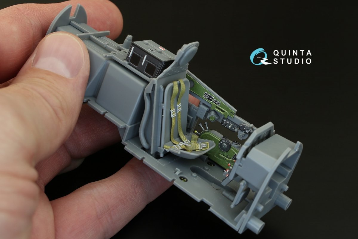 Intérieur imprimé en 3D et coloré sur papier décalcomanie Quinta Studio QD32004 P-51D (version tardive) (pour maquette Tamiya) 1/32  – image 9