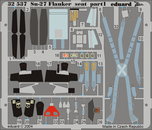 Siège Eduard 32537 Su-27 Flanker 1/32 TRUMPETER – imagen 2