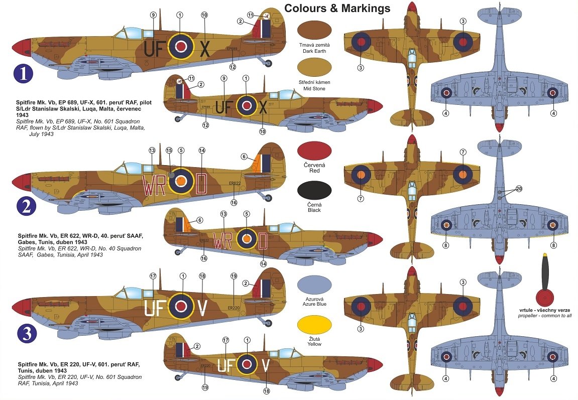 Kovozavody Prostejov KPM0257 Spitfire Mk.VB « Aboukir » 1/72 – imagen 2