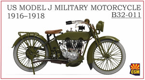Copper State Models B32011 US Model J Military Motorcycle 1916-1918 1/32
