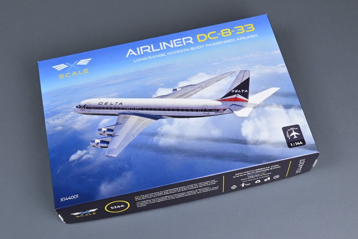 Maquette X-Scale 144001 DC-8-33 - Avion de ligne long-courrier à fuselage étroit 1/144