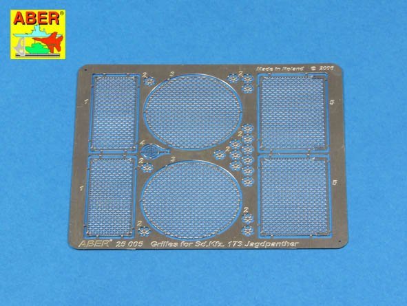 Aber 25005 Grilles pour chasseur de chars allemand Sd.Kfz.173 Jagdpanther (1/25)