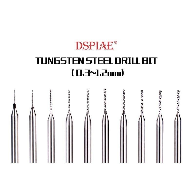 Jeu de forets en acier au tungstène DSPIAE DB-03 de 0,3 à 1,2 mm – image 2