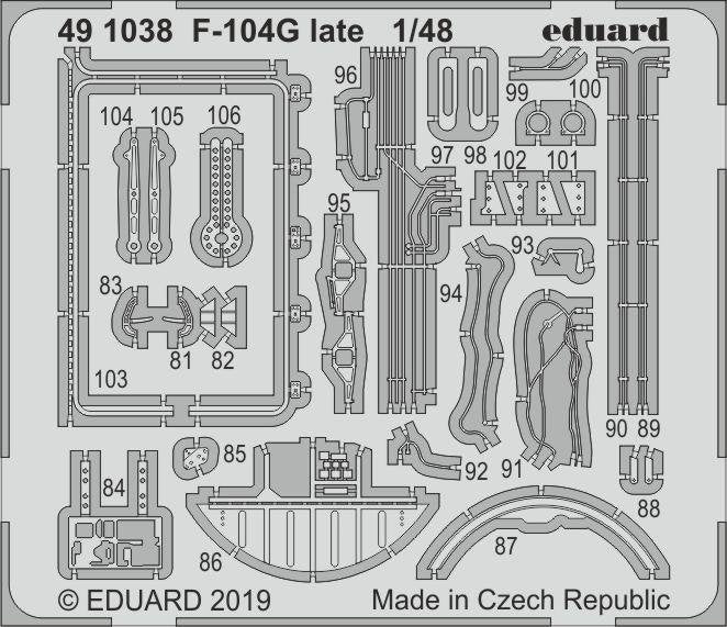 Eduard 491038 F-104G fin 1/48 KINETIC MODEL  – image 2