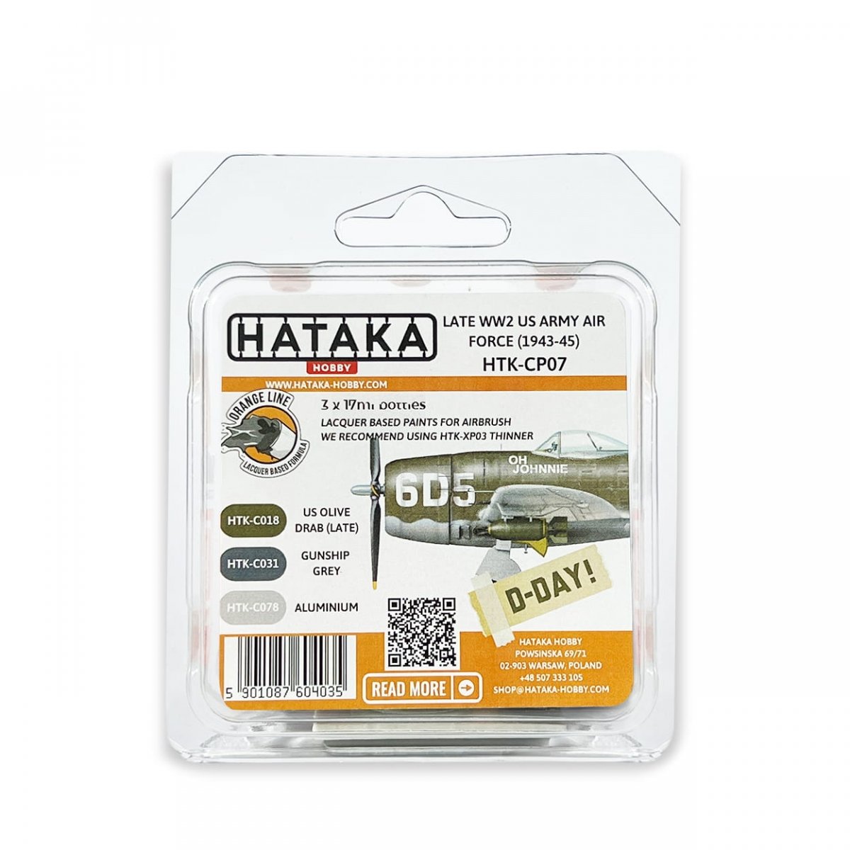 Hataka Hobby HTK-CP07 Armée de l&amp;#39;air américaine de la fin de la Seconde Guerre mondiale (1943-45)