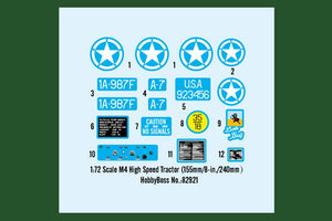 Tracteur Hobby Boss 82921 M4 à grande vitesse (155 mm / 8 pouces / 240 mm) 1/72 – image 2