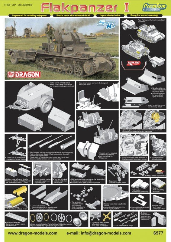 Dragon 6577 Canon antiaérien automoteur allemand Sd.Kfz.101 Flakpanzer I (1/35)