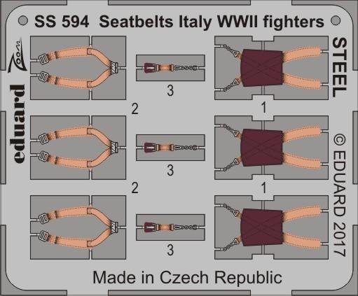 Ceintures de sécurité Eduard SS594, avions de chasse italiens de la Seconde Guerre mondiale, acier, échelle 1/72