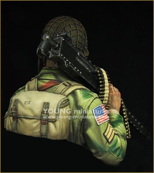 Young Miniatures YM1873 WW2 US AIRBORNE avec M1919 1/10 – immagine 5