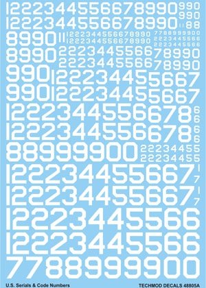 Techmod 48805 - US Serial &amp;amp; Code Numbers (1/48)