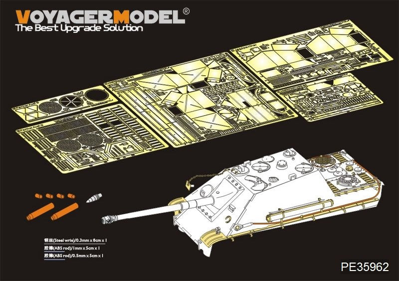 Kit de mise à niveau de base Voyager Model PE35962 Jagdpanther G2 de la Seconde Guerre mondiale pour RMF 5012 au 1/35