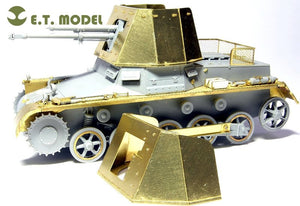 ET Model E35-015 Plaques de blindage du compartiment de combat du Panzerjäger I allemand de la Seconde Guerre mondiale (version tardive) (pour DRAGON 6230) (1/35) – immagine 2