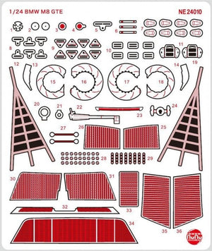 NuNu NE24010 BMW M8 GTE Pièces de détail 1/24