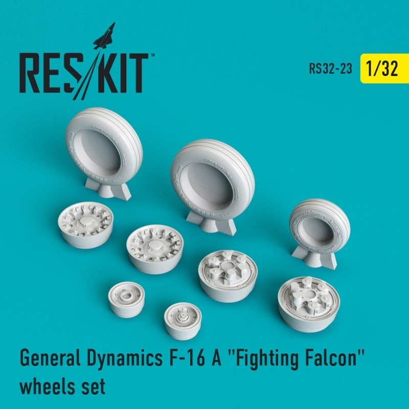 RESKIT RS32-0023 Jeu de roues F-16 (A) « Fighting Falcon » 1/32