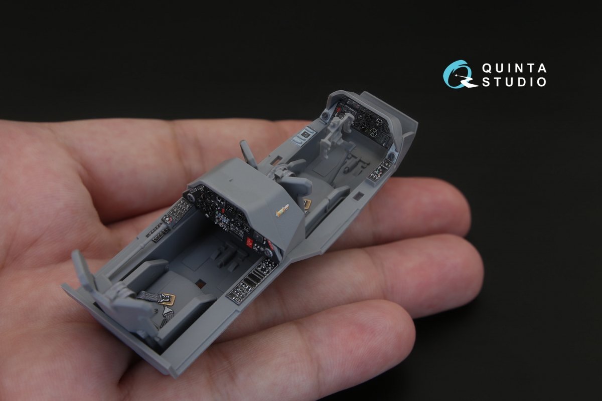 Intérieur imprimé en 3D et coloré sur papier décalcomanie pour AH-1G Cobra (QD32068 de Quinta Studio, pour kit ICM) à l&amp;#39;échelle 1/32 – immagine 7