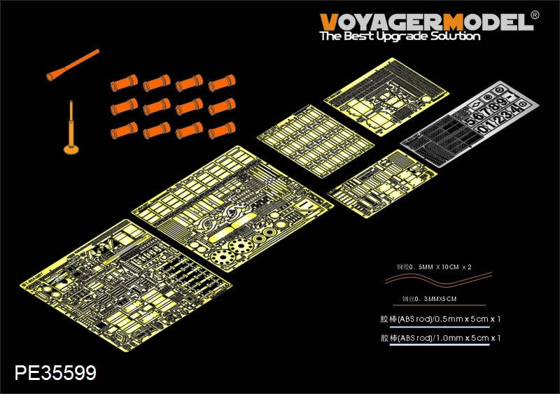 Maquette Voyager PE35599 Char de combat principal russe moderne T-90 (modèle de base) pour MENG TS-006 à l&amp;#39;échelle 1/35