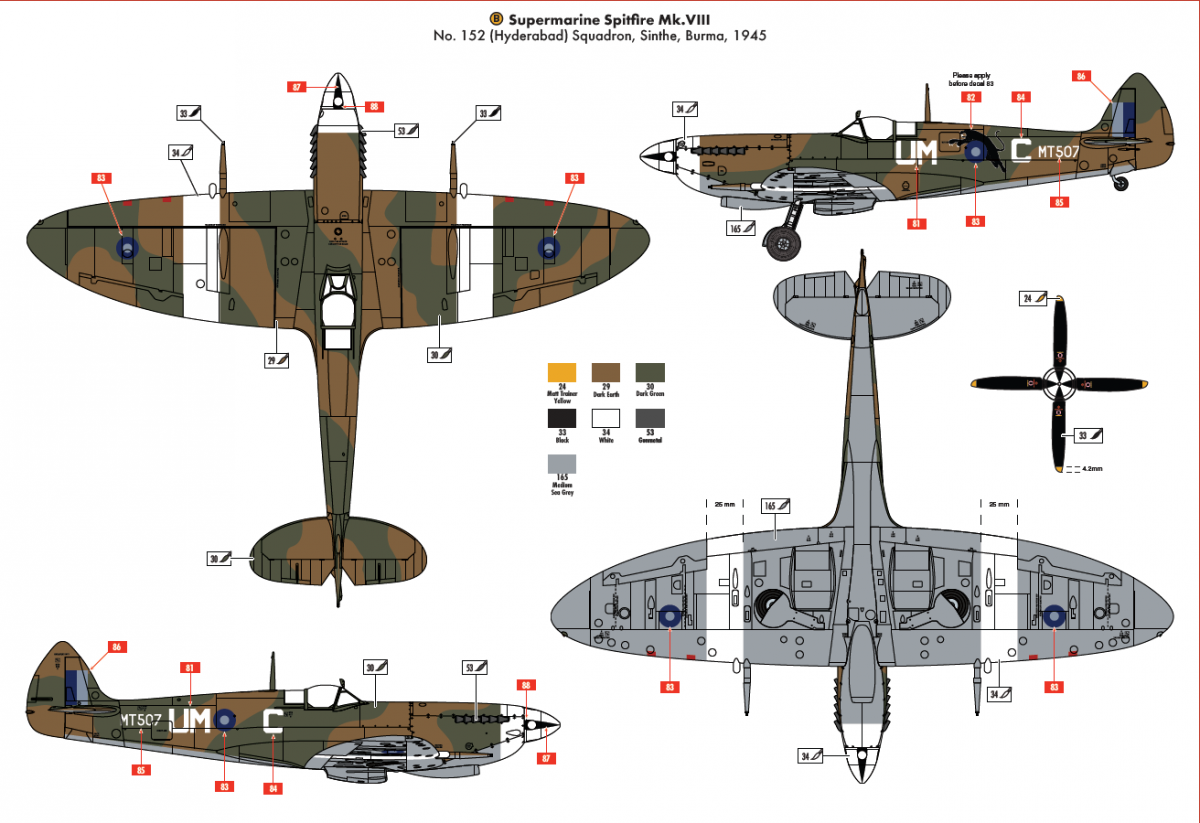 Airfix 17002 Supermarine Spitfire Mk.VIII 1/24 – image 14