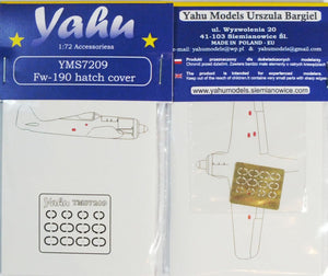 Yahu YMS7209 Trappe d&amp;#39;écoutille pour Fw-190 (Eduard et autres) 1/72