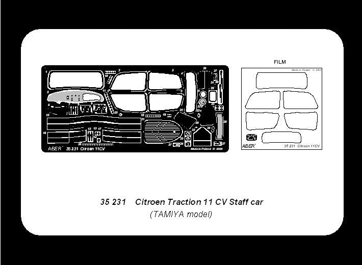 Aber 35231 Voiture d&amp;#39;état-major Citroën Traction 11CV (1/35) – image 9