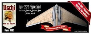 Uschi van der Rosten 1023 Ho-229 Ensemble d&amp;#39;autocollants spéciaux à grain de bois 1/48