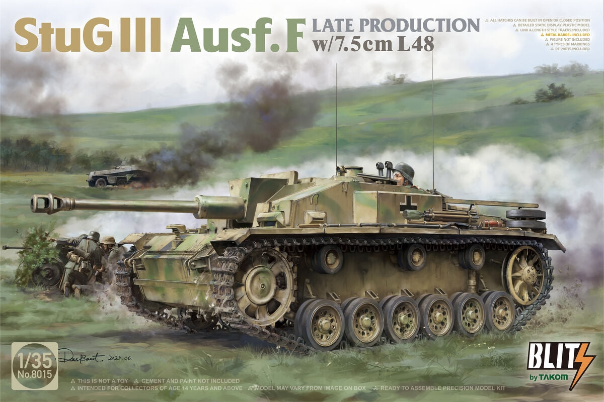 Takom 8015 StuG III Ausf. F Production tardive avec 7,5 cm L/48 1/35