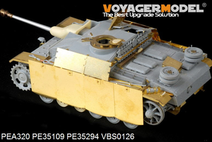 Maquette Voyager PEA320 StuG.III Ausf.G allemand de la Seconde Guerre mondiale, version finale, jupes de blindage latérales pivotantes (pour DRAGON), échelle 1/35 – image 6