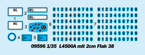 Trumpeter 09596 L4500A avec 2cm Flak 38 1/35 – imagen 3
