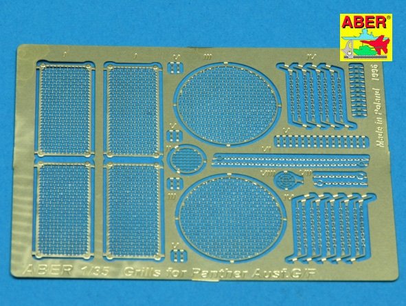 Grilles Aber 35G02 pour char allemand PzKpfw V Ausf.G/F Panther (Sd.Kfz.181) (1/35)