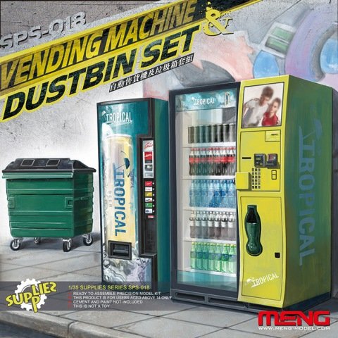 Meng SPS-018 VENDING MACHINE DUSTBIN SET 1/35