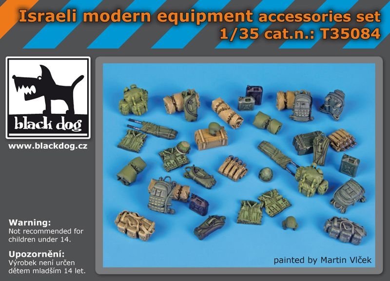 Ensemble d&amp;#39;accessoires pour équipement moderne israélien Black Dog T35084, échelle 1/35