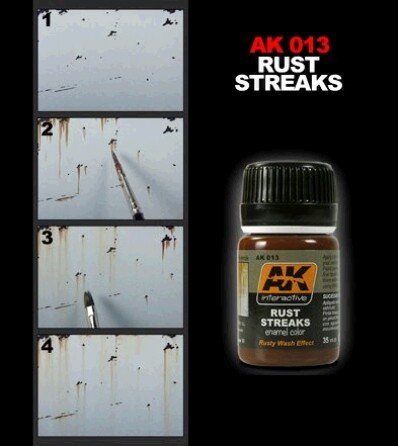 AK Interactive AK013 Rust Streaks 35ml  – immagine 2