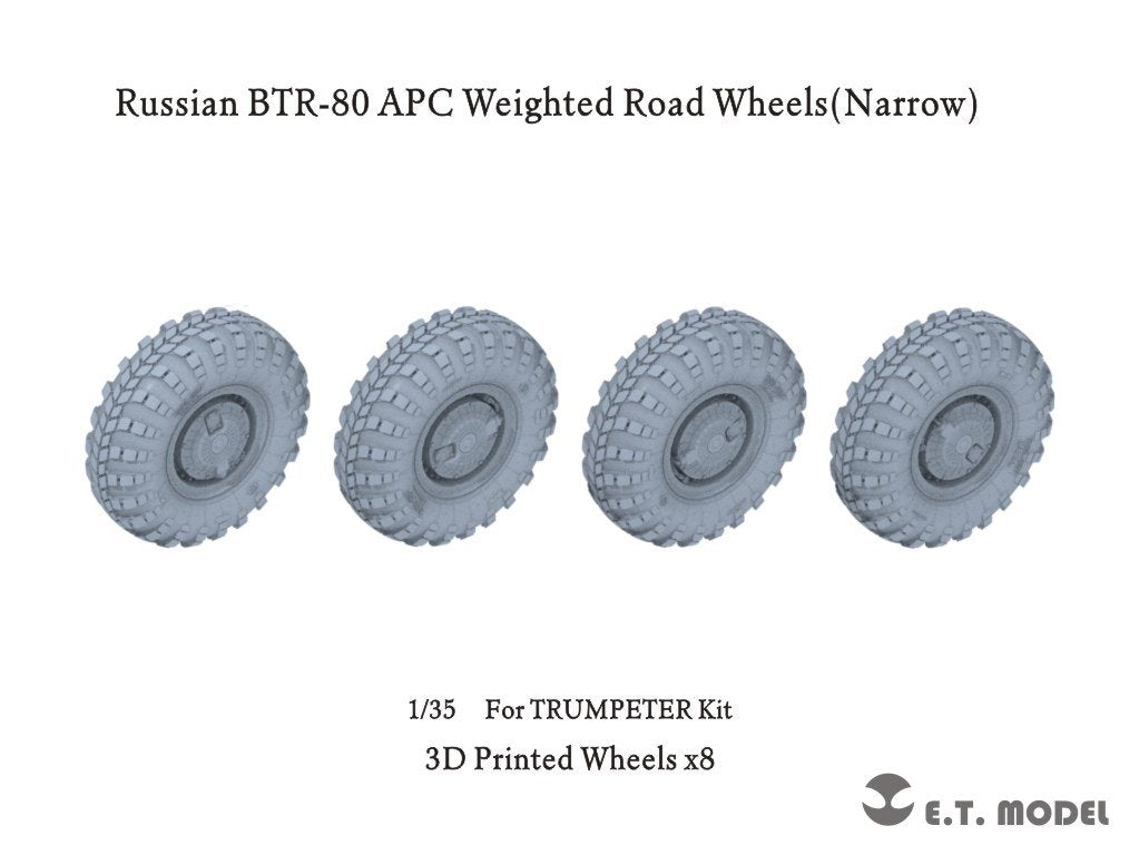 Roues de route lestées ET Model P35-113 pour BTR-80 APC russe (étroites) (impression 3D) pour maquette TRUMPETER au 1/35 – image 4