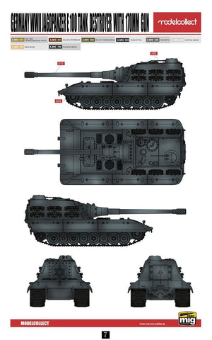 Modelcollect UA72116 Germany WWII Jagdpanzer E-100 Tank Destroyer with 170mm Gun 1/72 – zdjęcie 3