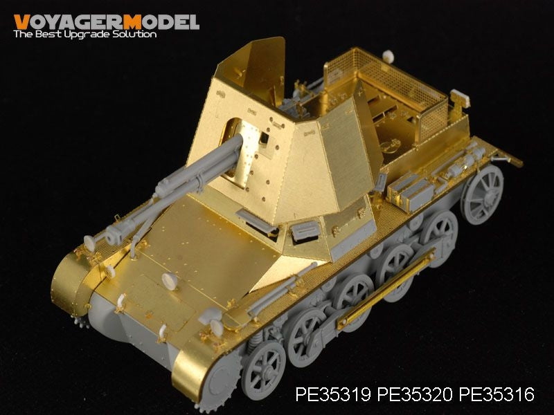 Maquette Voyager PE35319, canon allemand PaK(t) Panzerjäger I Basic de 47 mm de la Seconde Guerre mondiale pour DRAGON 6230 au 1/35